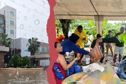 Por la intensidad de las lluvias, hay extensos sectores anegados en Babahoyo.