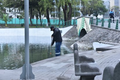 La laguna de La Alameda tuvo vigilancia desde la mañana de este 28 de febrero.