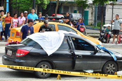 Las victimas viajaban en este auto.