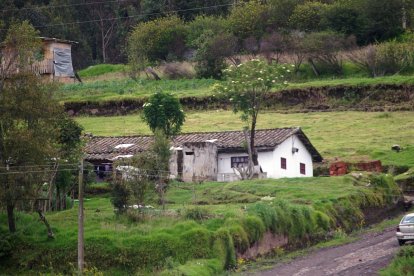 En este sector vivía Jairo Cuascota, quien permanece en prisión en Ibarra, Imbabura.