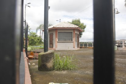 El parque estaba cerrado este domingo.