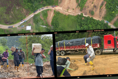Las intensidad de la lluvias ha provocado derrumbes en varios sectores de Loja.