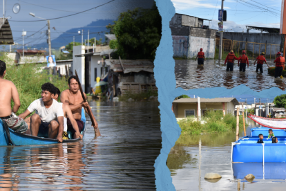 Según el COE cantonal, al menos 15 barrios del cantón se inundaron tras el desbordamiento del río.