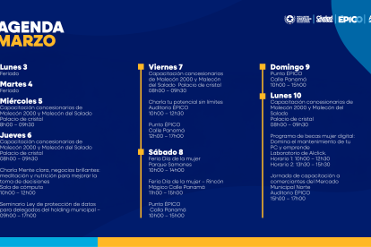 Agenda Épico Marzo 2025