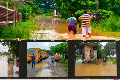 Varias calles del sector San Camilo, en Quevedo, parecían ríos.