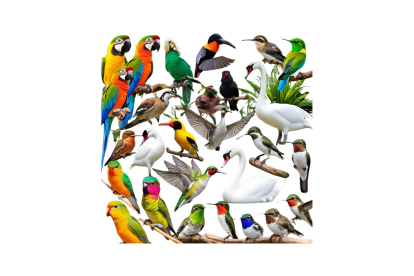 Existen muchos tipos de aves.