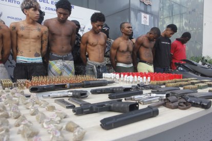 Las evidencias incautadas durante los allanamientos.