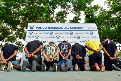 Los detenidos en Guayaquil.