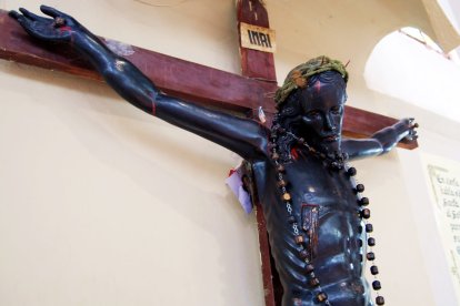 El Señor de los Milagros, emblemática efigie religiosa, en el cantón Daule.