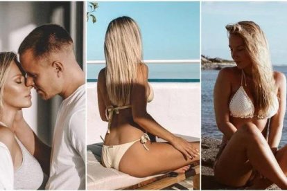 Ter Stegen cuando todo era felicidad con su esposa.