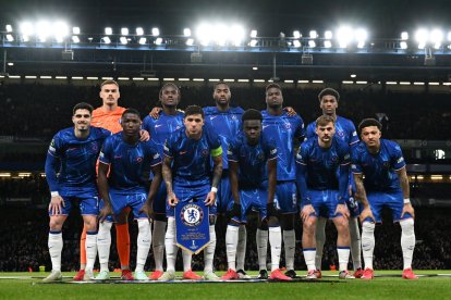 Plantilla del Chelsea en el partido ante Copenhague del jueves 13 de marzo.