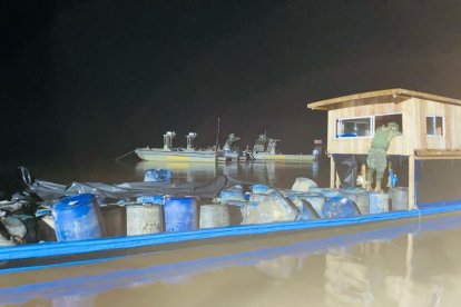 Comandos de Frontera intentó recuperar este cargamento de combustible en Puerto El Carmen.