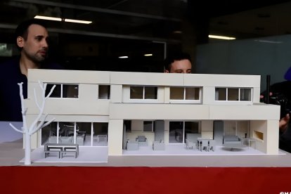 Esta fue la maqueta donde se mostró  la casa en la Maradona pasó sus últimos días.