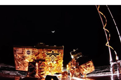 Una imagen del atardecer lunar capturada por el módulo Blue Ghost de Firefly, que completó con éxito su misión en la Luna.