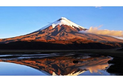 El volcán Cotopaxi, una de las cumbres más altas de los Andes ecuatorianos.