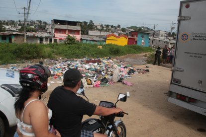El lugar del macabro hallazgo.