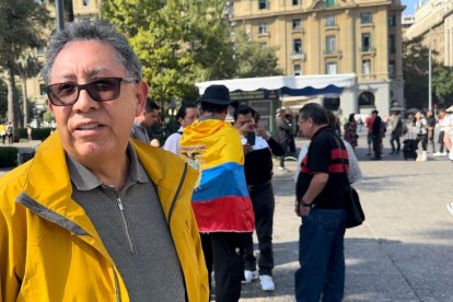 Luis Martínez, hincha quiteño que viajó a Chile .