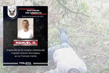 El detenido fue identificado como Manuel Orellana, localizado dos días después del crimen del capitán Sinmaleza.