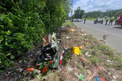 En la escena quedaron rastros del suceso.