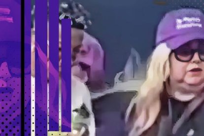 María Moreno, mano derecha de Daniel Noboa, en una actividad de campaña.