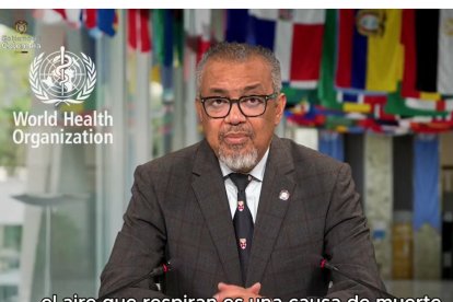 Tedros Adhanom Ghebreyesus, director general de la OMS, durante la La Segunda Conferencia Mundial de la OMS sobre Contaminación Atmosférica y Salud, en Colombia.