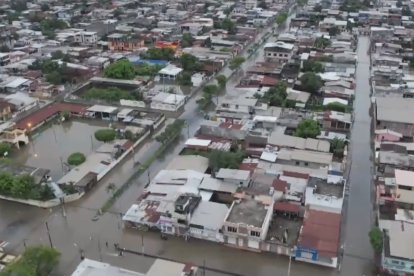 El cantón Milagro, en Guayas, ha sido azotado por las lluvias.