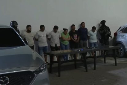 Algunos de los detenidos en Durán.