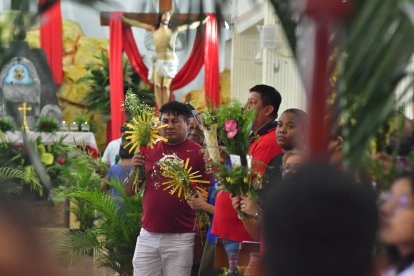 La misa se celebró a las 11:00 en el santuario del Cristo del Consuelo.