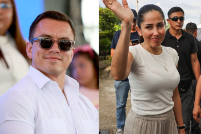 Daniel Noboa y Luisa González.