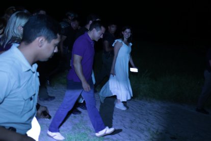 Daniel Noboa, en Olón, tras vencer en la elección presidencial 2025.