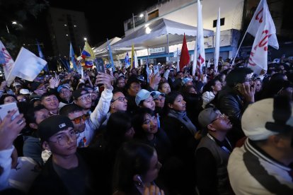 Los simpatizantes de la Revolución Ciudadana gritaban 