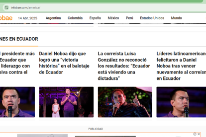 El medio Infobae también tuvo una participación en la cobertura de las elecciones en Ecuador.