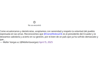 Imagen del tuit borrado.