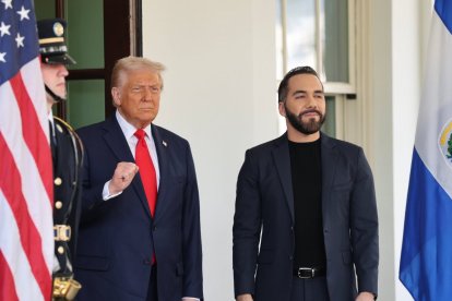 El 14 de abril de 2025, Donald Trump y Nayib Bukele sostuvieron una reunión en la Oficina Oval de la Casa Blanca, en Washington D.C.