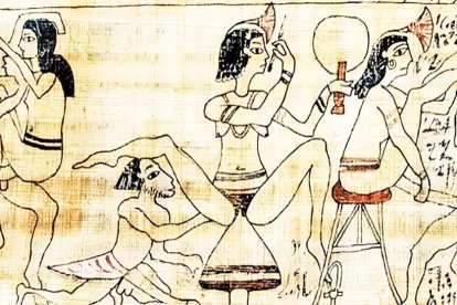 Representación en papiro de la sexualidad en el Antiguo Egipto