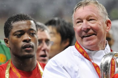 Patrice Evra en su etapa como jugador del Manchester United.