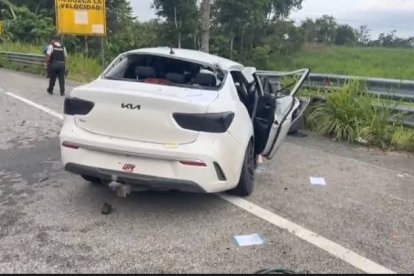 Así quedó el auto involucrado en el siniestro.