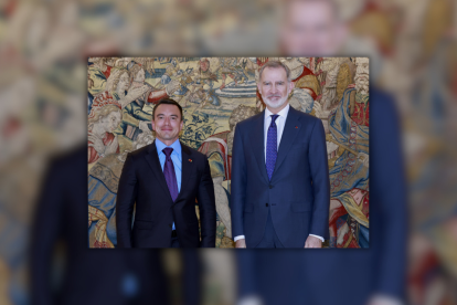 Daniel Noboa y el rey de España se citaron en Madrid.