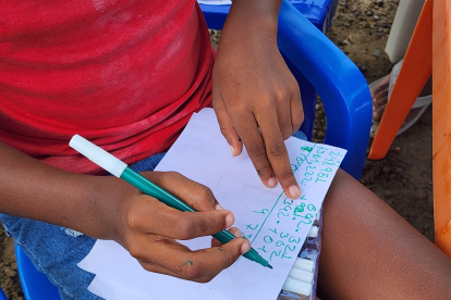 Cuaderno de apuntes de una estudiante.