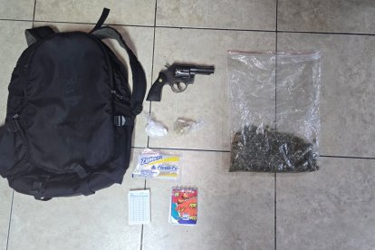 Las evidencias que tenían los sospechosos.