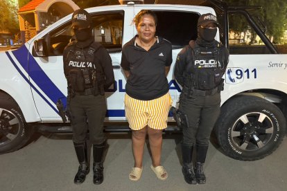 La mujer detenida por la Policía.