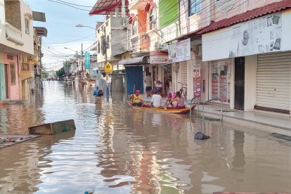 Así estaba Santa Lucía tras la creciente del río.