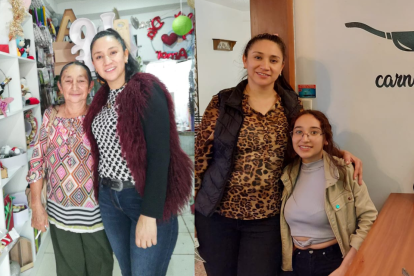Gloria junto a su madre y su hija (ambas se llaman Victoria).