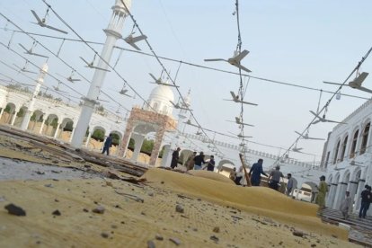 Lugar de uno de los ataques con misiles lanzados por India en la provincia de Punjab, Pakistán.