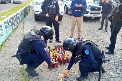 Así fue la reciente requisa de bebidas alcoholicas.