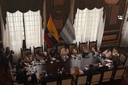 Así estuvo conformada la mesa del Concejo en la mañana de este jueves 15 de mayo.