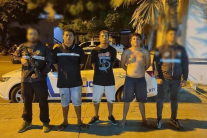 Los otros tres aprendidos fueron retenidos en un operativo ejecutado en Montecristi, distrito Manta