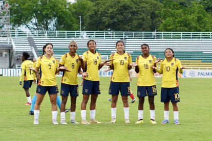 Las celebraciones de las jugadoras de la Tri en el Sudamericano Femenino Sub-17.