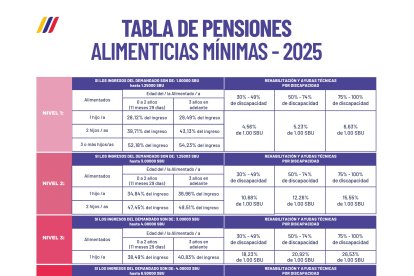 Pensiones alimenticias 2025