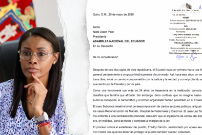 La fiscal general, Diana Salazar, en su último acto oficial, presenta su renuncia ante el CPCCS, tras una gestión marcada por desafíos y controversias.